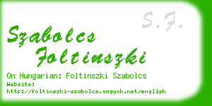 szabolcs foltinszki business card